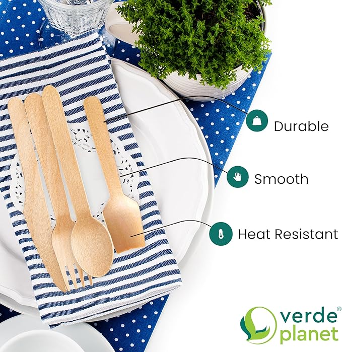 Verde Planet - 3.75" Mini Birchwood Spoon, Compostable | Pack of 100