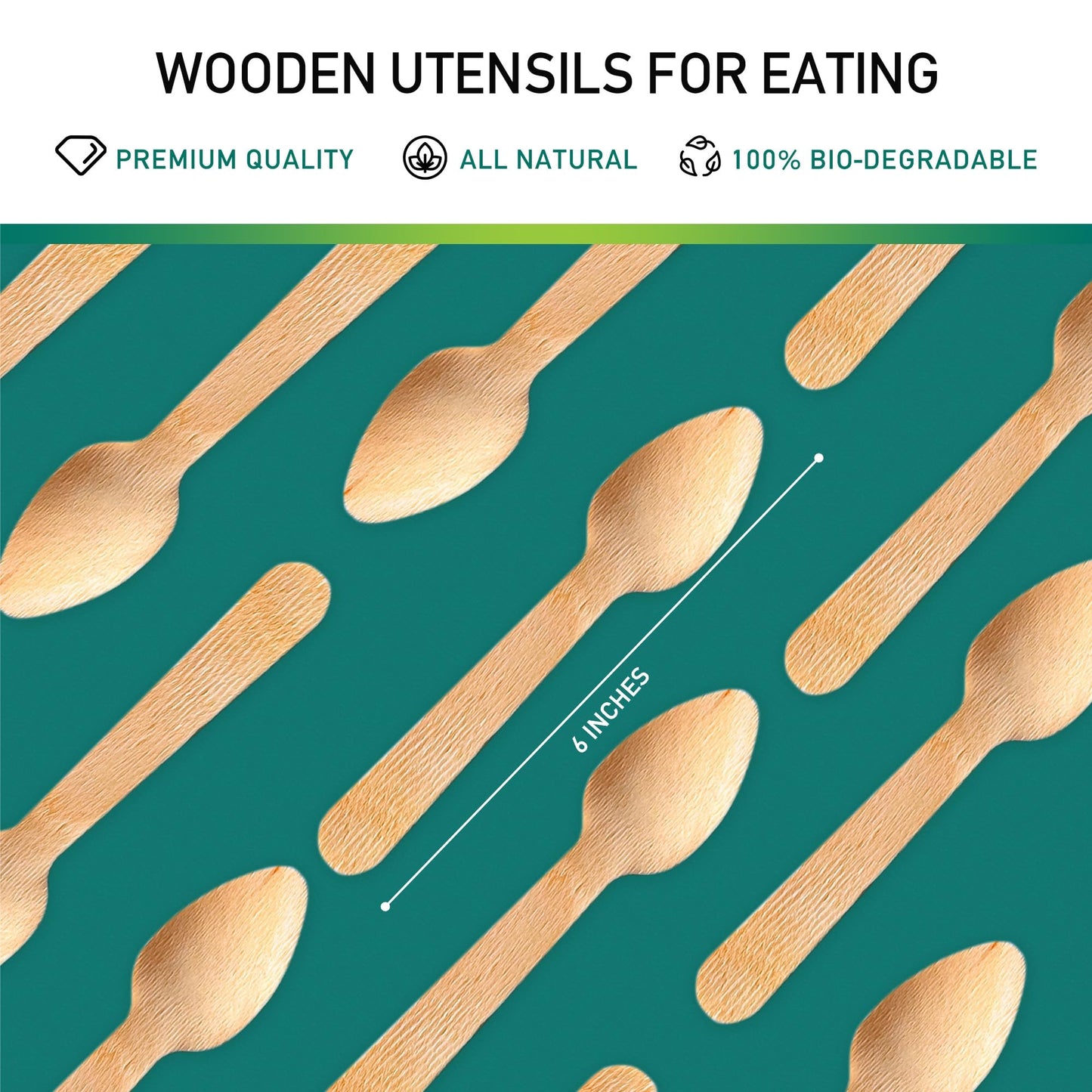 Verde Planet - 6" Birchwood Spoon, Compostable | Pack of 100