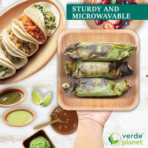 Verde Planet - 22" Oval Palm Leaf Tray, USDA Certified, Compostable | Pack of 10
