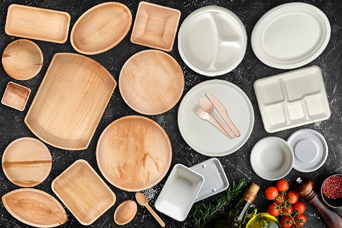 Verde Planet - 12 inch Oval Sugarcane Bagasse Plate, Compostable | Pack of 125