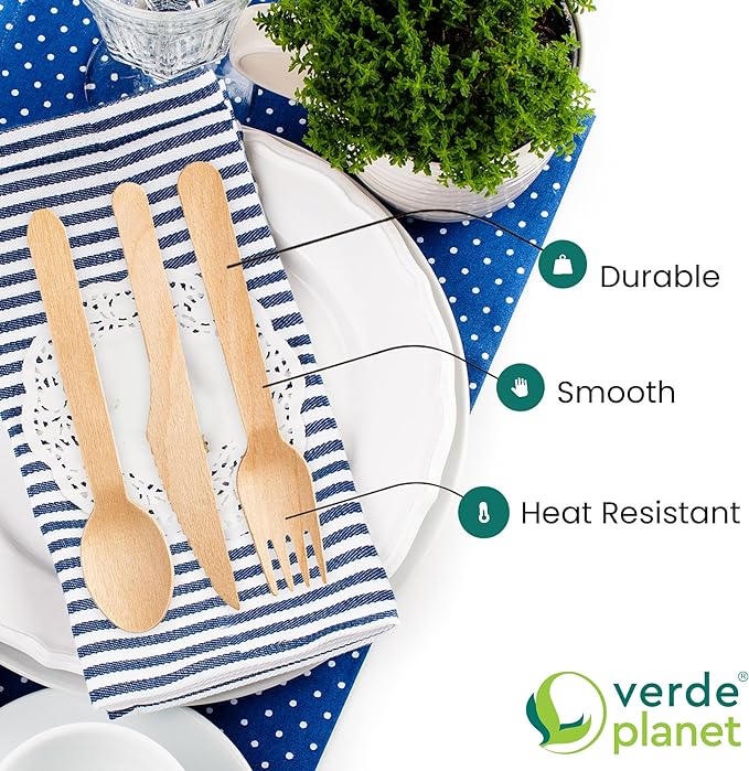 Verde Planet - 6" Birchwood Fork, Compostable |  Pack of 100